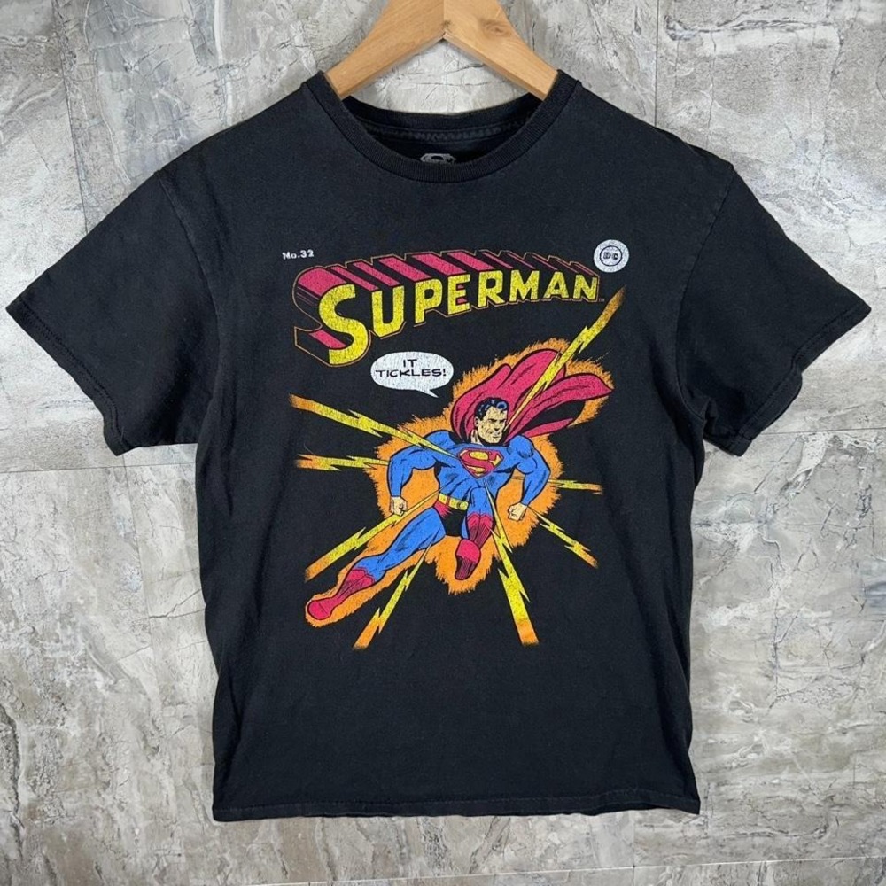 Superman black multicolored cotton t-shirt Mens Size M